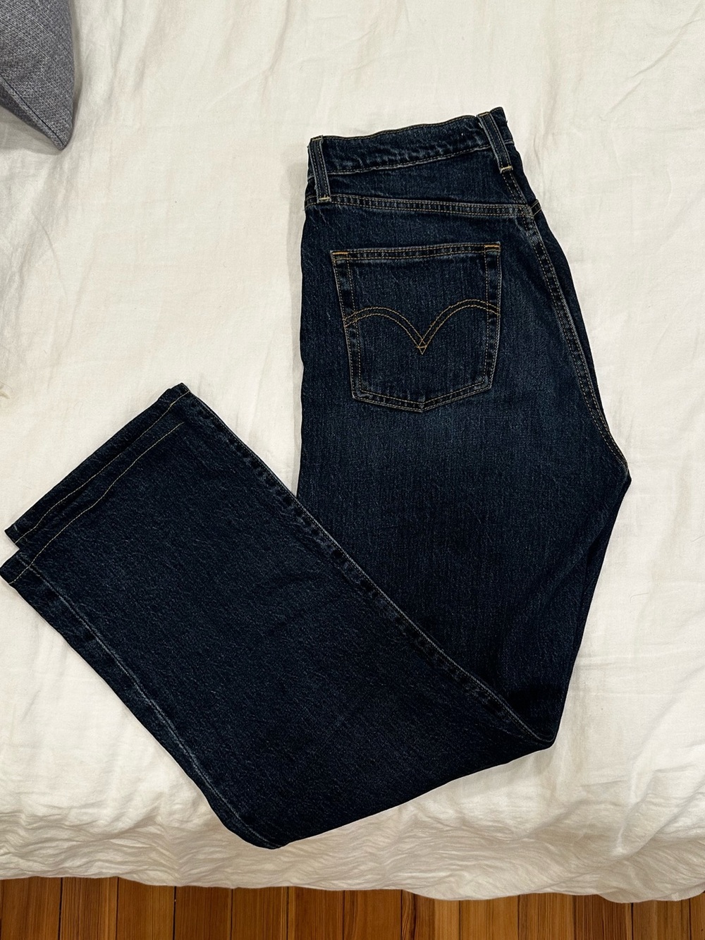 Levi's Dark Indigo Straight Leg Jeans - Picture 5 of 6